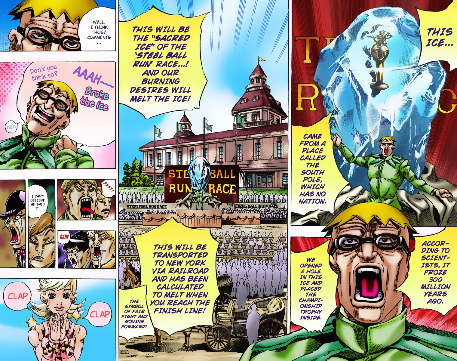 Jojo's Bizarre Adventure Part 7 - Steel Ball Run - Vol.1 Chapter 4: September 25 1890 - 3 Hours To Start