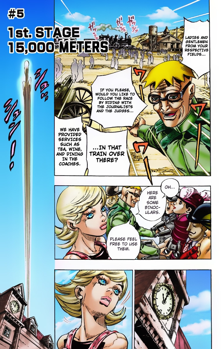 Jojo's Bizarre Adventure Part 7 - Steel Ball Run - Vol.1 Chapter 5: 1St Stage 15,000 Meters