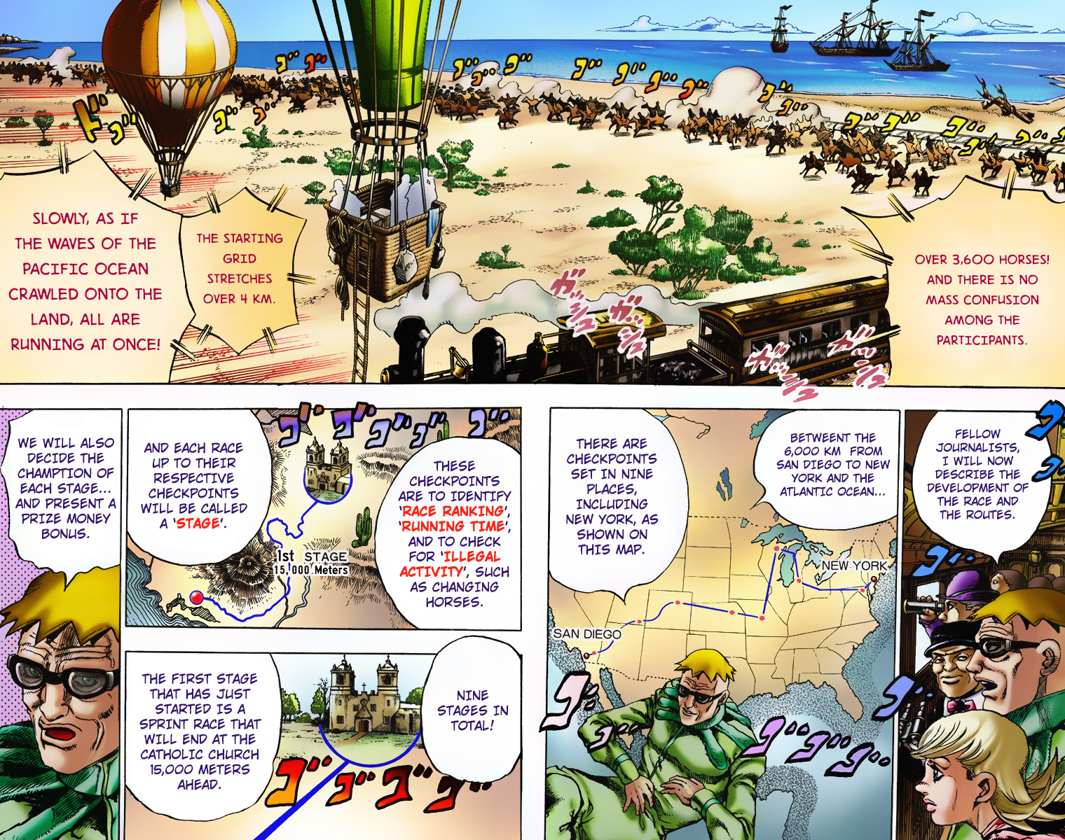 Jojo's Bizarre Adventure Part 7 - Steel Ball Run - Vol.1 Chapter 5: 1St Stage 15,000 Meters