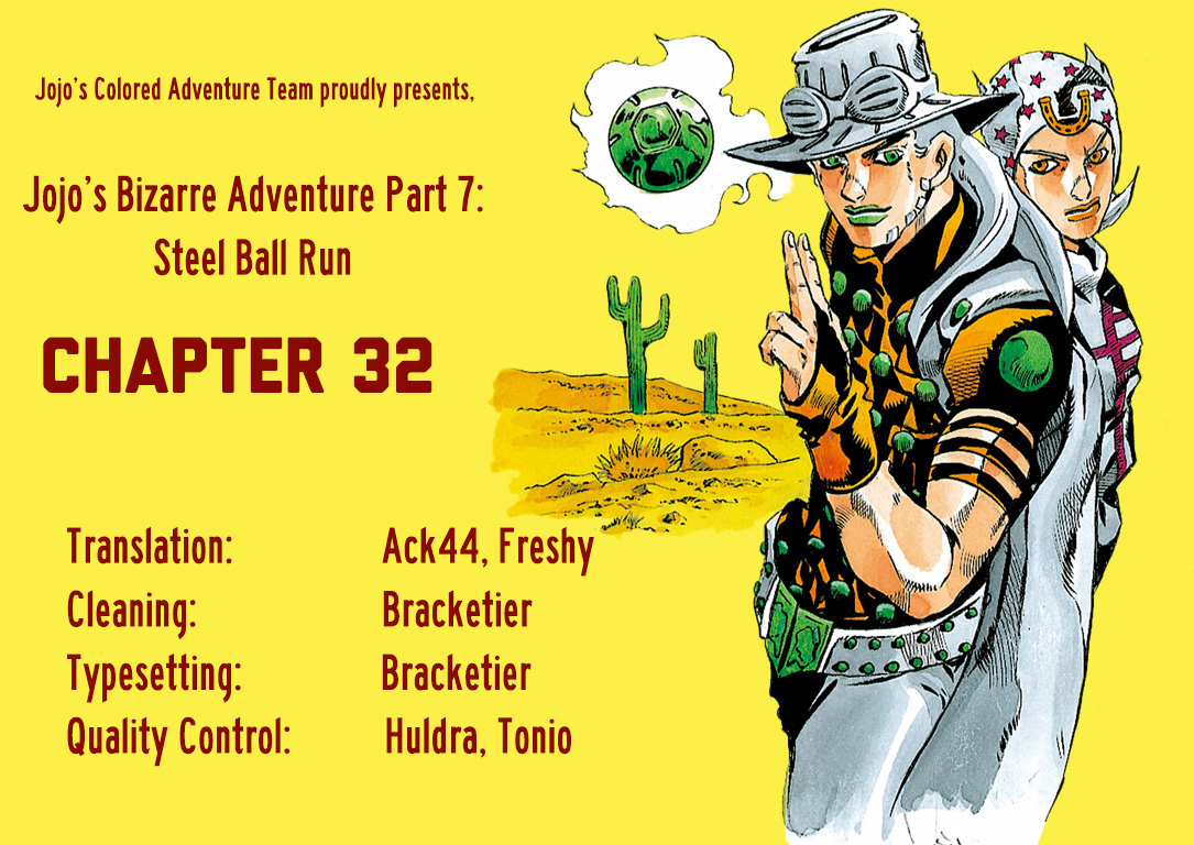 Jojo's Bizarre Adventure Part 7 - Steel Ball Run - Vol.7 Chapter 32: 3Rd Stage Goal Canon City