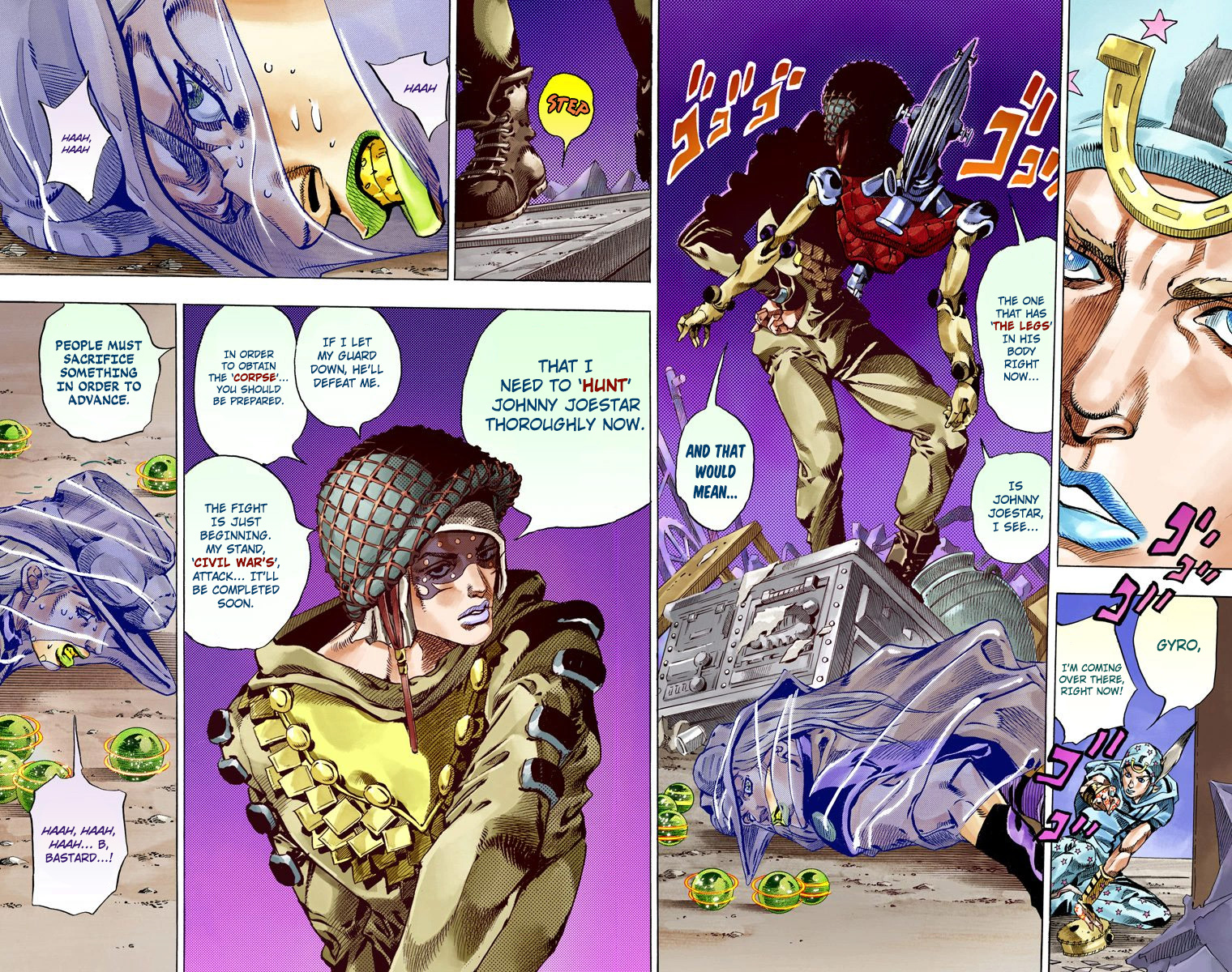 Jojo's Bizarre Adventure Part 7 - Steel Ball Run - Vol.15 Chapter 58: Civil War Part 3