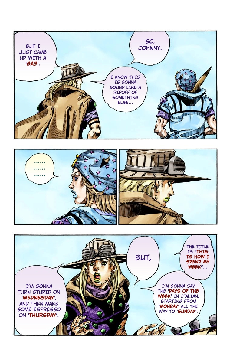 Jojo's Bizarre Adventure Part 7 - Steel Ball Run - Vol.16 Chapter 63: 7 Days In A Week