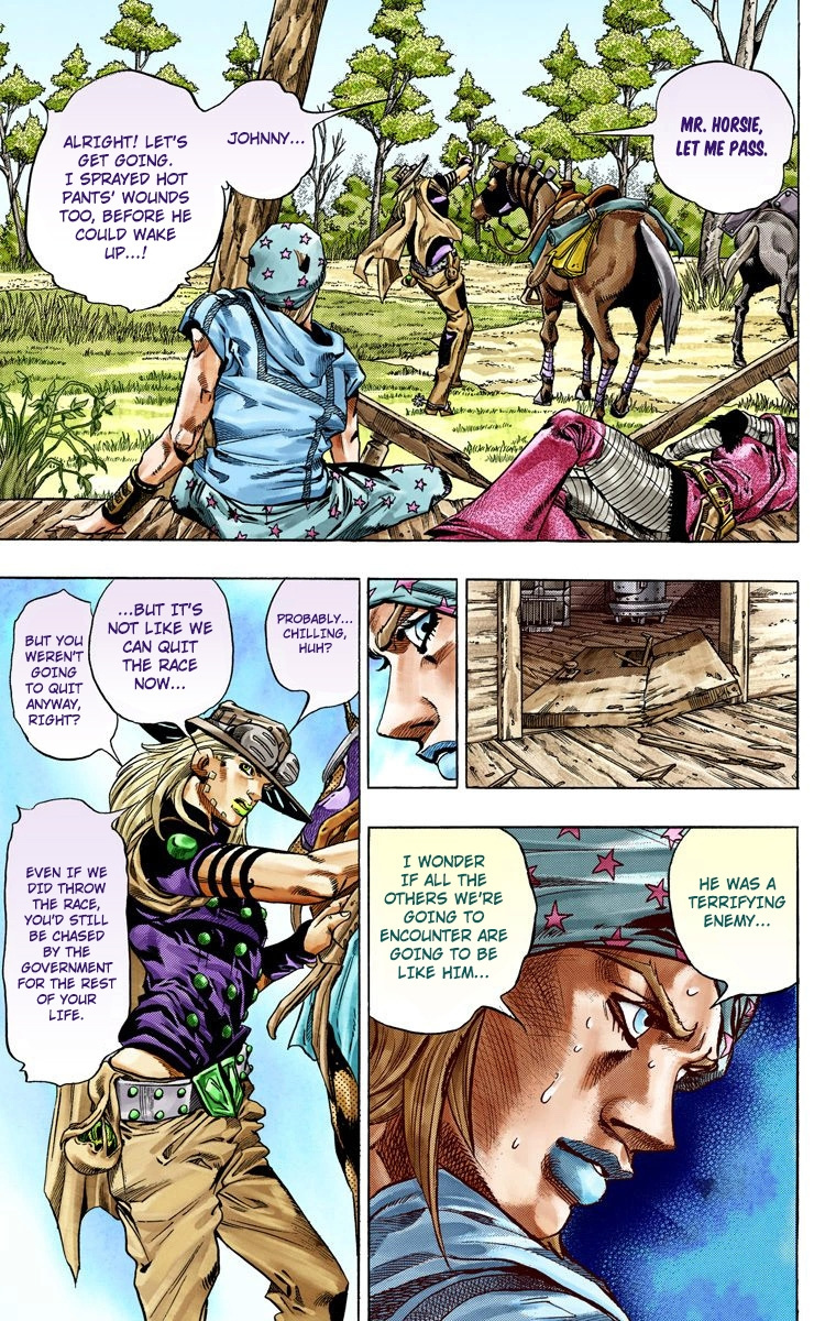 Jojo's Bizarre Adventure Part 7 - Steel Ball Run - Vol.8 Chapter 36: The Green Tombstone Part 1