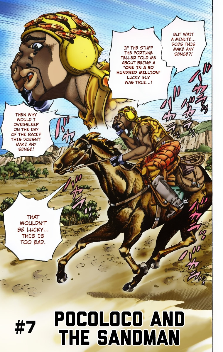 Jojo's Bizarre Adventure Part 7 - Steel Ball Run - Vol.2 Chapter 7: Pocoloco And Sandman