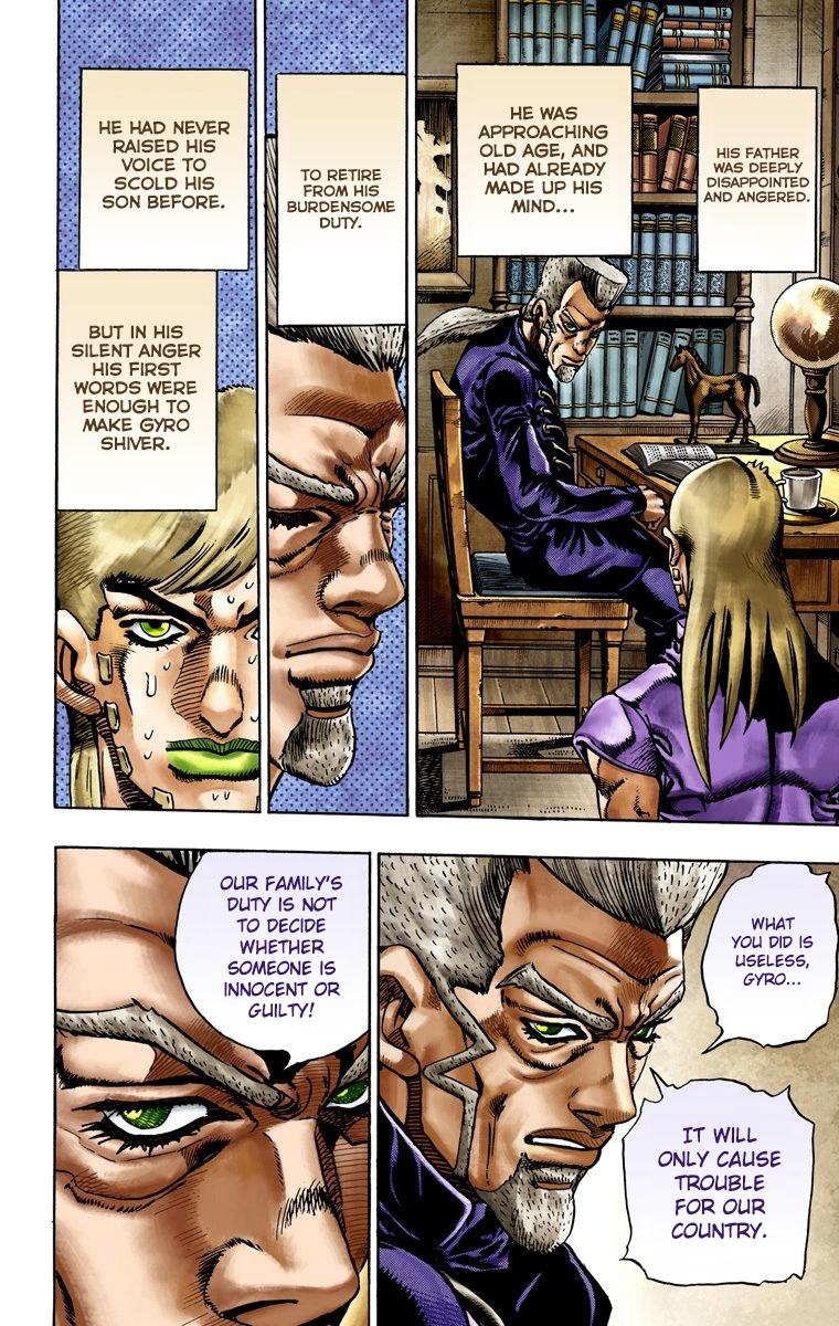 Jojo's Bizarre Adventure Part 7 - Steel Ball Run - Vol.4 Chapter 21: The Duty Of Gyro Zeppeli Part 2