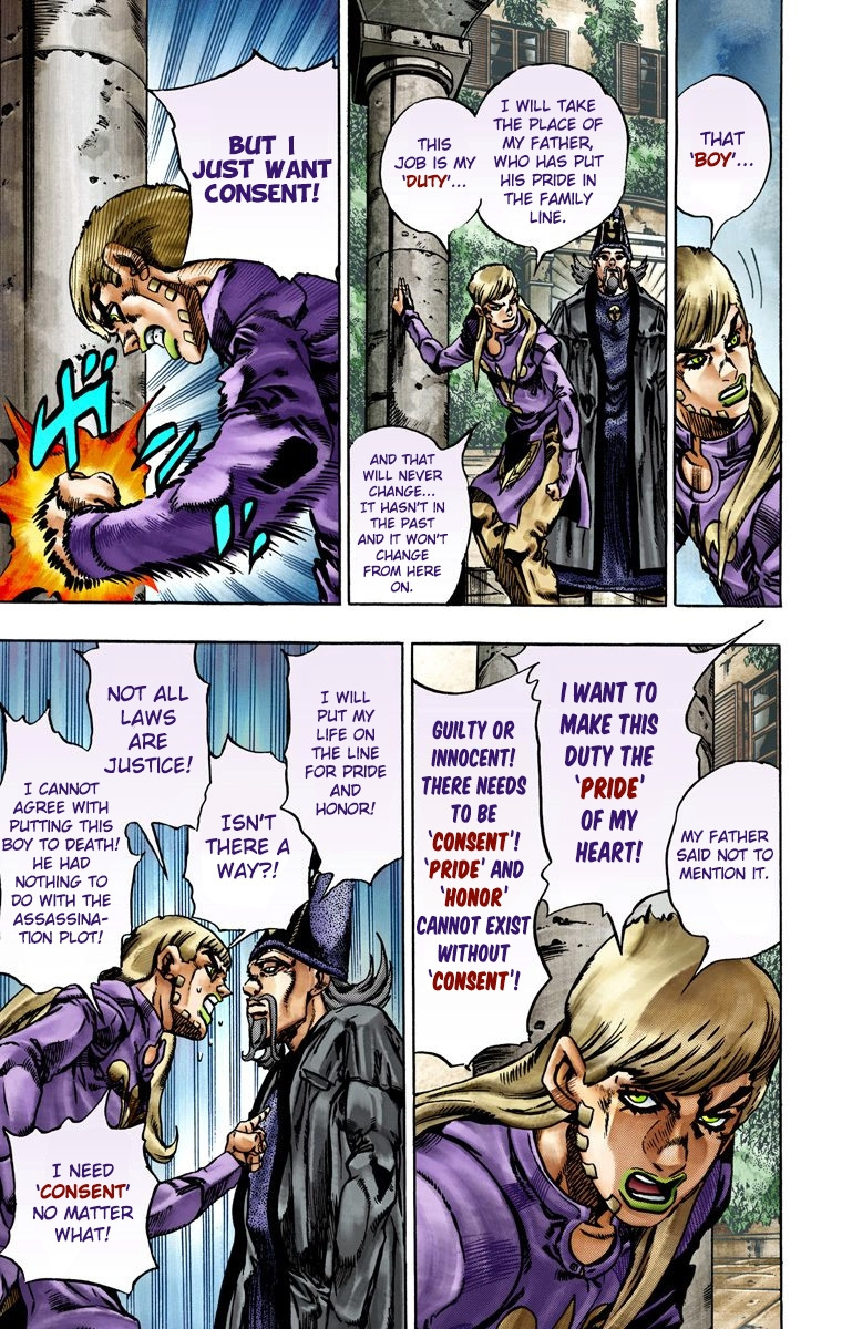 Jojo's Bizarre Adventure Part 7 - Steel Ball Run - Vol.4 Chapter 21: The Duty Of Gyro Zeppeli Part 2