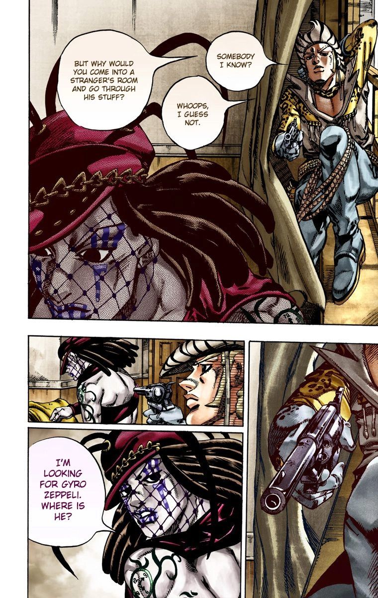 Jojo's Bizarre Adventure Part 7 - Steel Ball Run - Vol.4 Chapter 21: The Duty Of Gyro Zeppeli Part 2