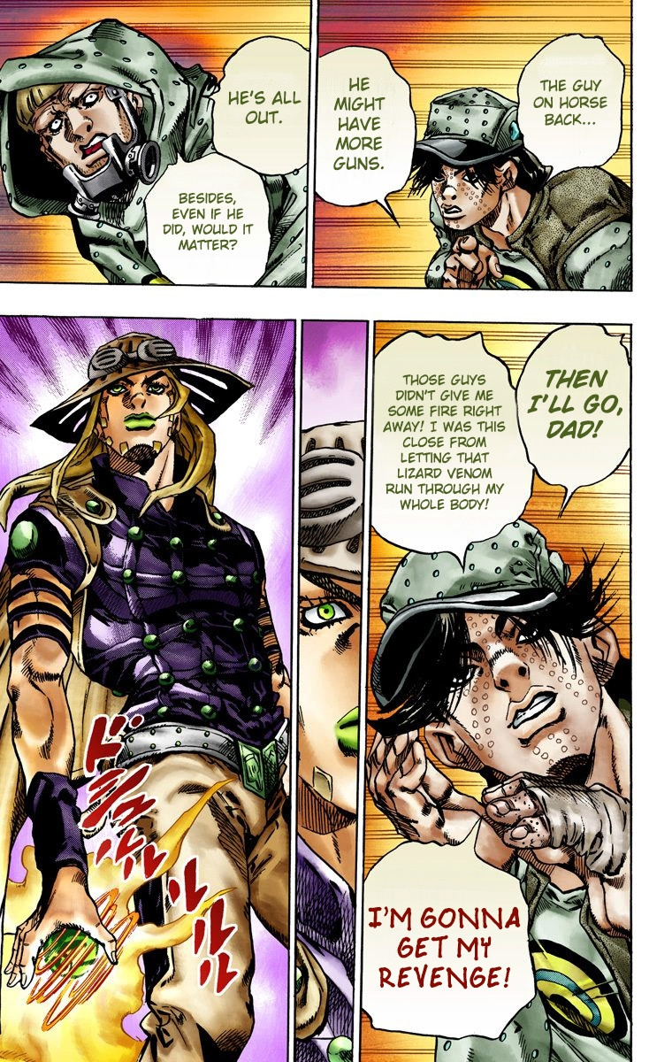 Jojo's Bizarre Adventure Part 7 - Steel Ball Run - Vol.3 Chapter 16: The Desert Born Outlaws Part 2