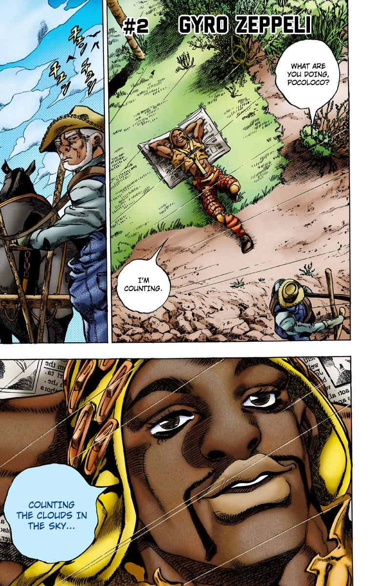 Jojo's Bizarre Adventure Part 7 - Steel Ball Run - Vol.1 Chapter 2: Gyro Zeppeli