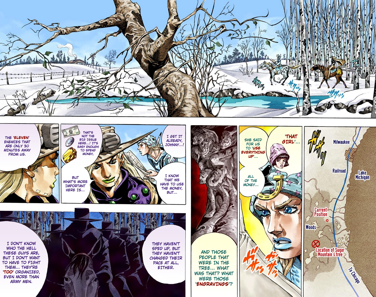 Jojo's Bizarre Adventure Part 7 - Steel Ball Run - Vol.12 Chapter 46: The Promised Land- Sugar Mountain Part 2