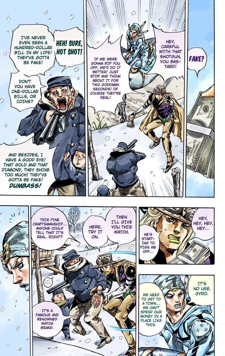 Jojo's Bizarre Adventure Part 7 - Steel Ball Run - Vol.12 Chapter 46: The Promised Land- Sugar Mountain Part 2