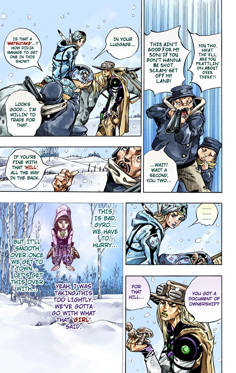 Jojo's Bizarre Adventure Part 7 - Steel Ball Run - Vol.12 Chapter 46: The Promised Land- Sugar Mountain Part 2