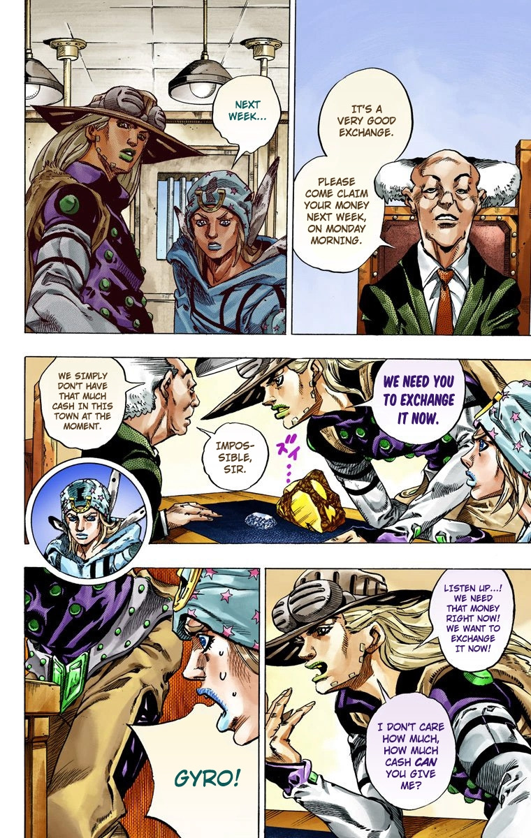 Jojo's Bizarre Adventure Part 7 - Steel Ball Run - Vol.12 Chapter 46: The Promised Land- Sugar Mountain Part 2