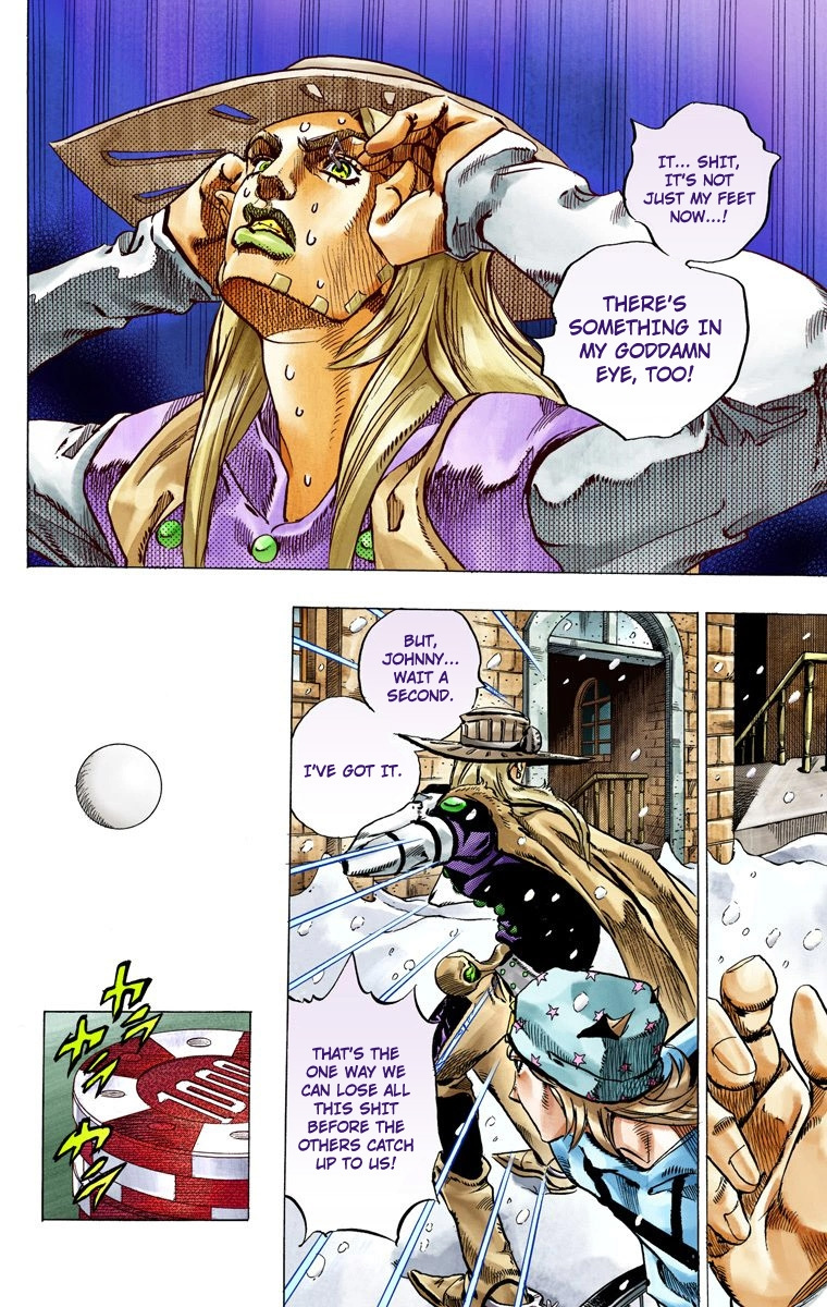 Jojo's Bizarre Adventure Part 7 - Steel Ball Run - Vol.12 Chapter 46: The Promised Land- Sugar Mountain Part 2