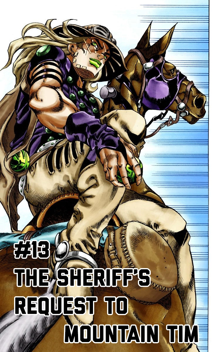 Jojo's Bizarre Adventure Part 7 - Steel Ball Run - Vol.3 Chapter 13: The Sheriff's Request To Mountain Tim