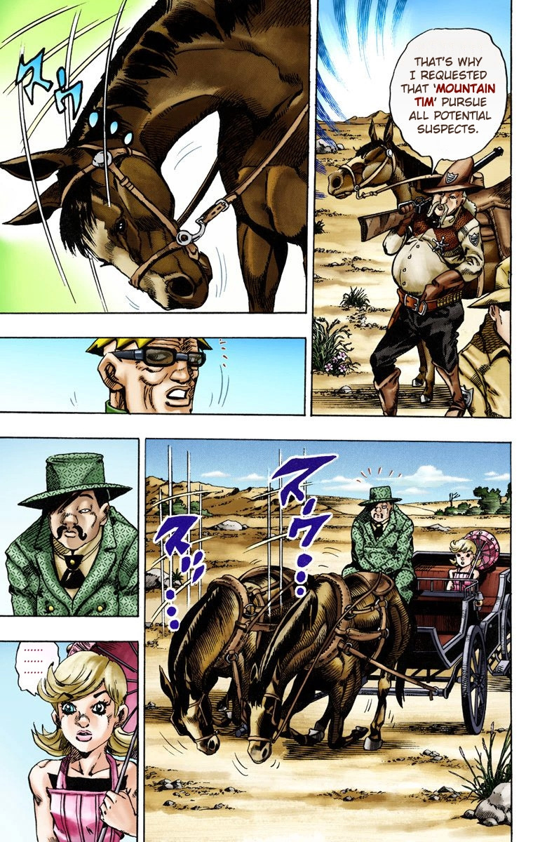 Jojo's Bizarre Adventure Part 7 - Steel Ball Run - Vol.3 Chapter 13: The Sheriff's Request To Mountain Tim