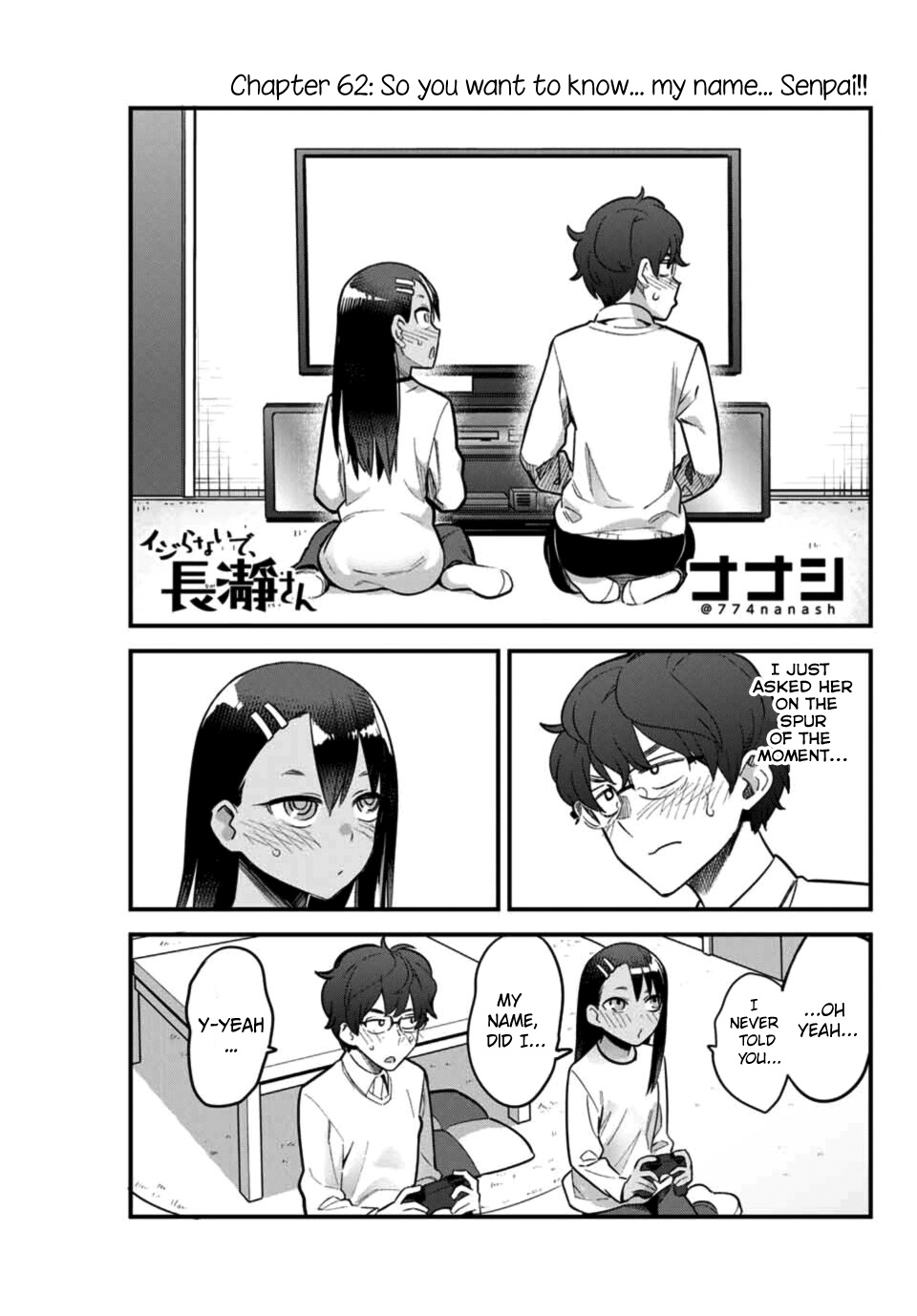 Please Don't Bully Me, Nagatoro - Chapter 62: So You Want To Know... My Name... Senpai!!