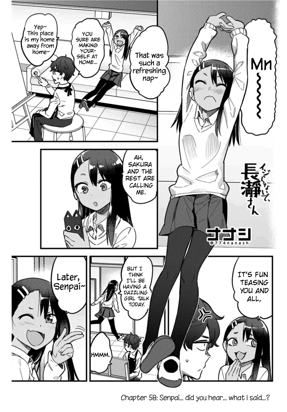 Please Don't Bully Me, Nagatoro - Chapter 58: Senpai... Did You Hear... What I Said...?