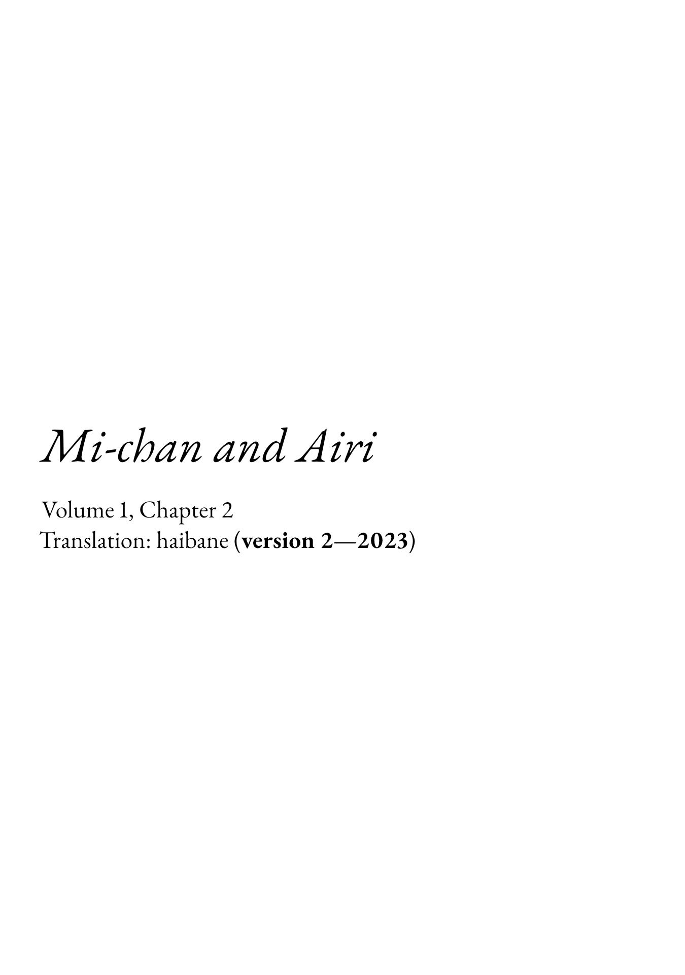 Mi-Chan To Airi - Vol.1 Chapter 2: Day 2