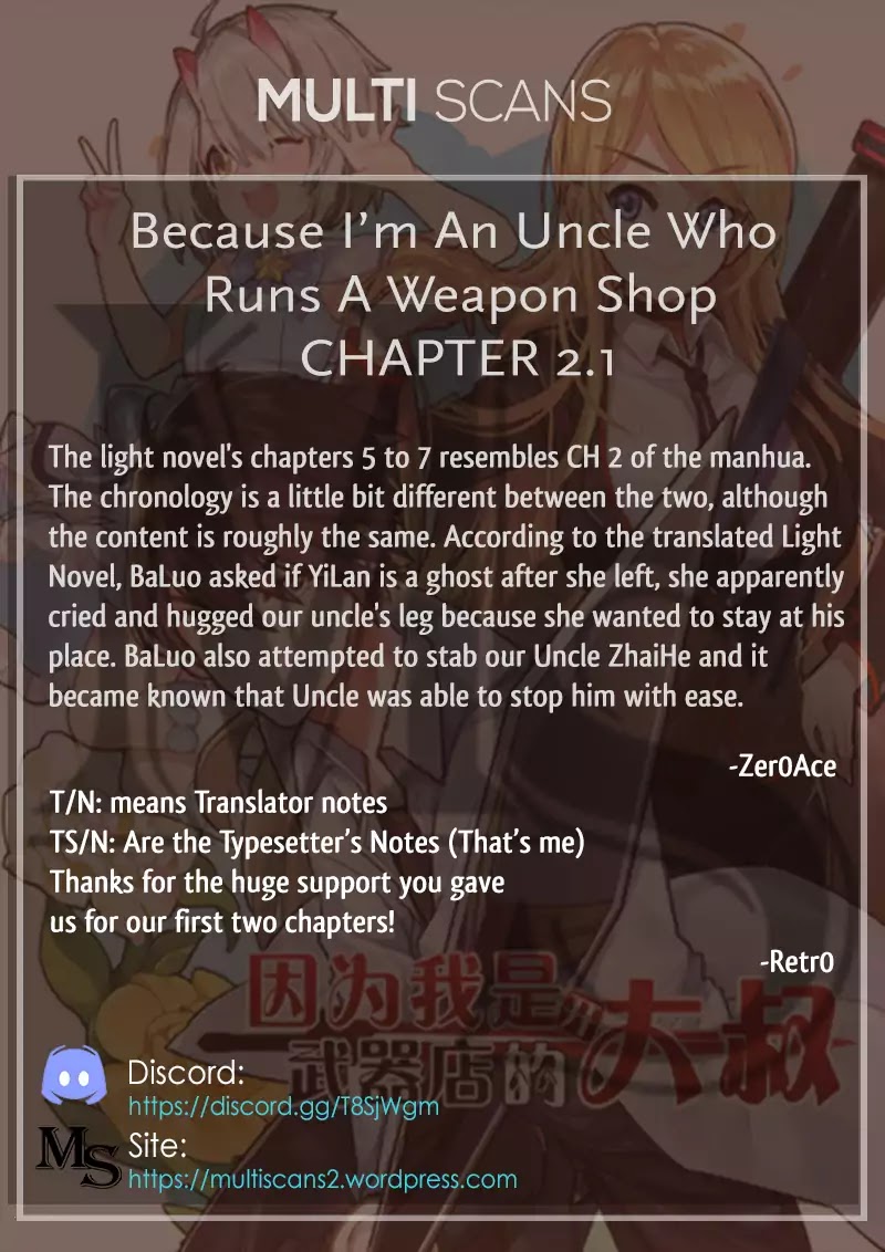 Because I'm An Uncle Who Runs A Weapon Shop - Chapter 2.1