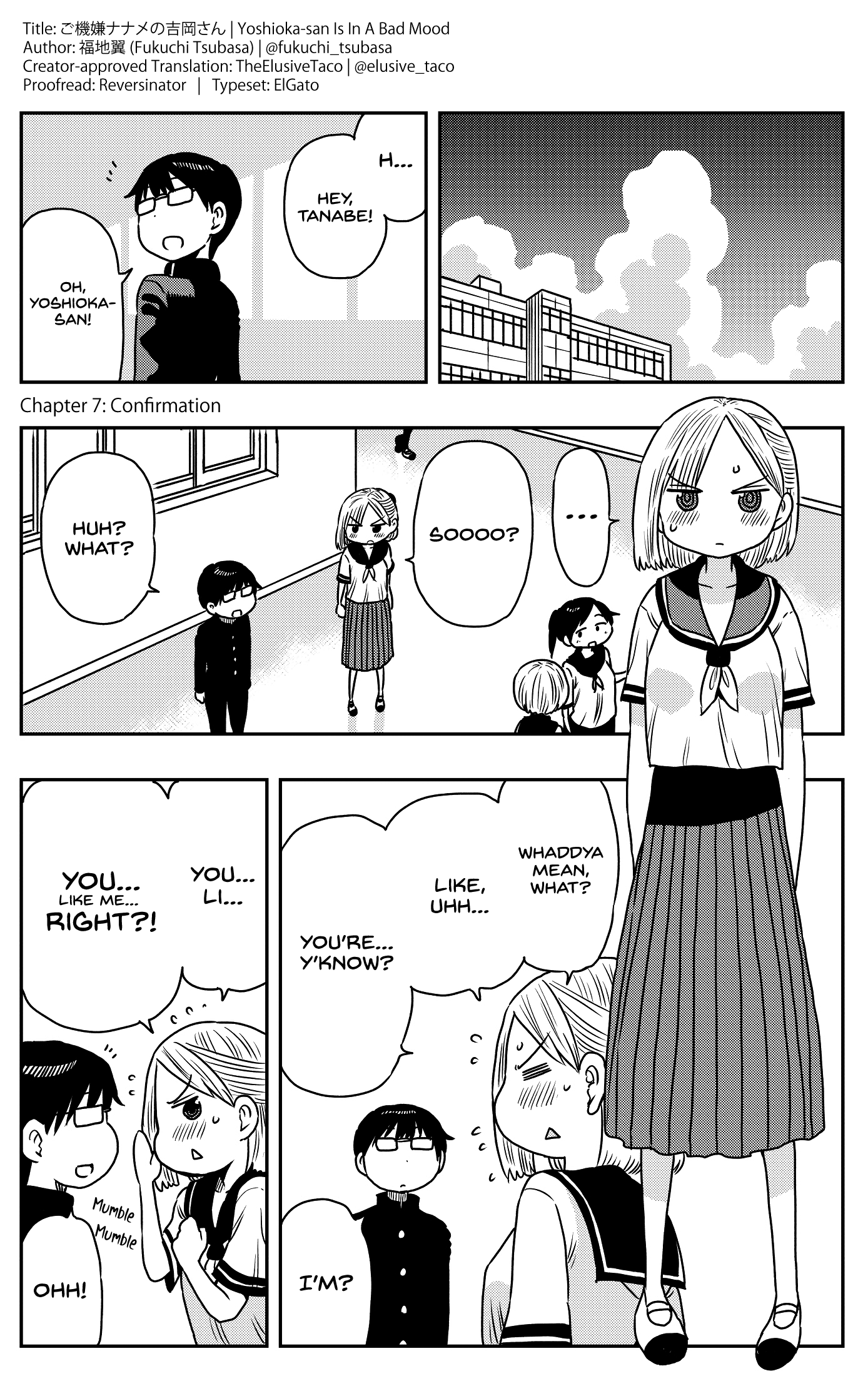 Yoshioka-San Is In A Bad Mood - Chapter 7: Confirmation