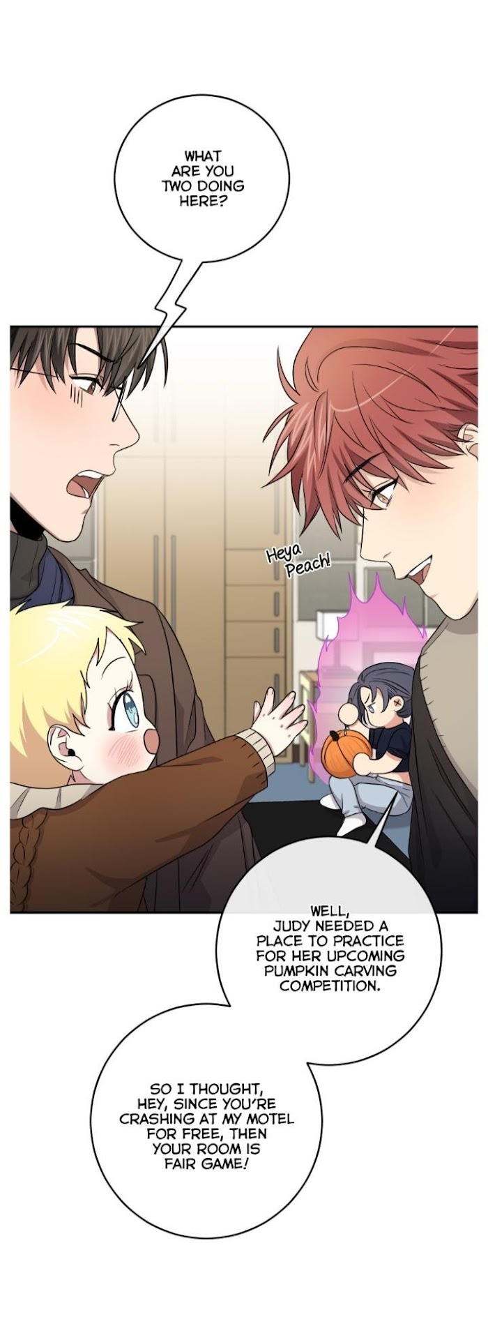 Peach And Her Papas - Chapter 26 : Pumpkin Carving Is Nightma.