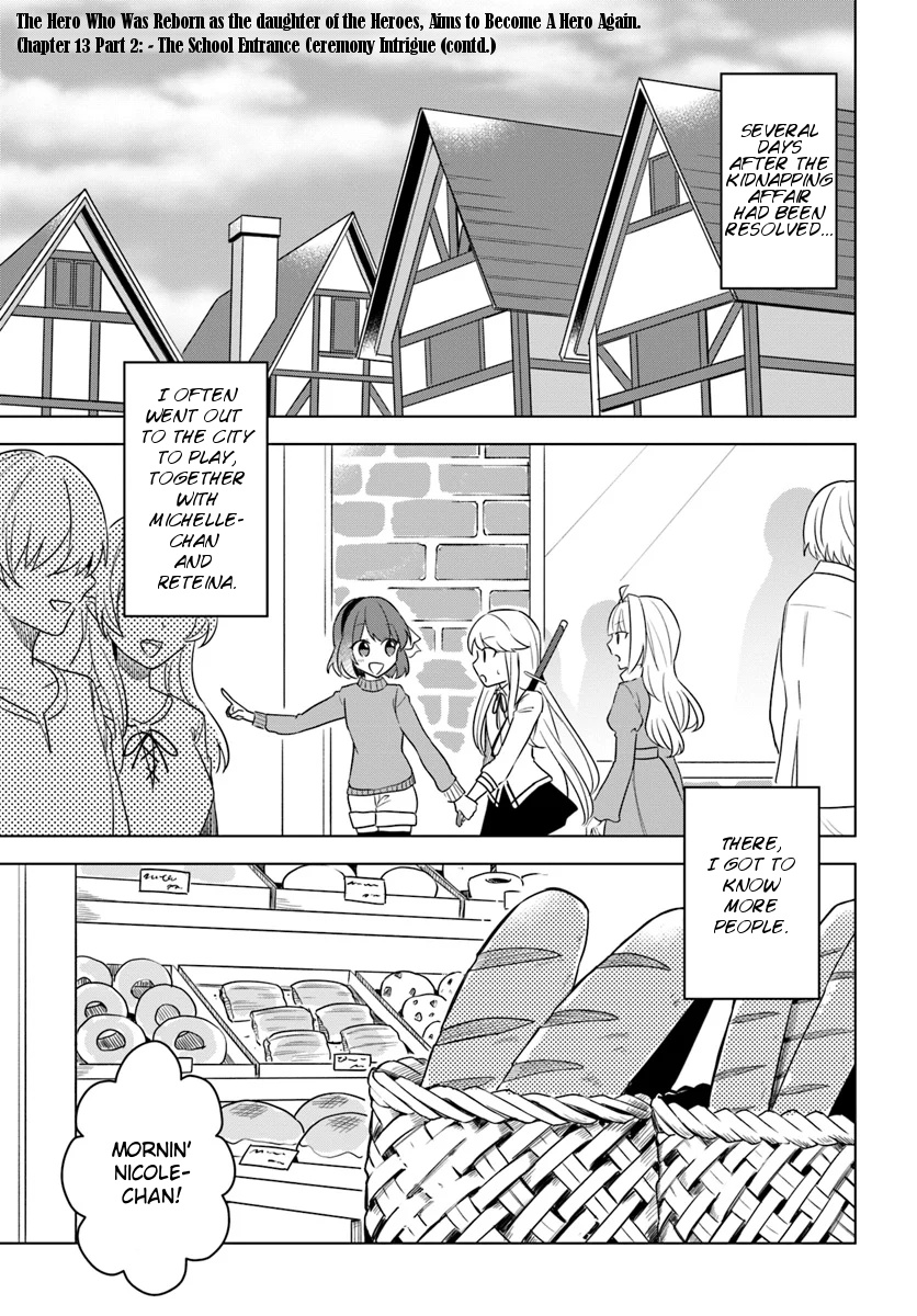 Eiyuu No Musume To Shite Umarekawatta Eiyuu Wa Futatabi Eiyuu O Mezasu - Chapter 13.2: The School Entrance Ceremony Intrigue (Continued)