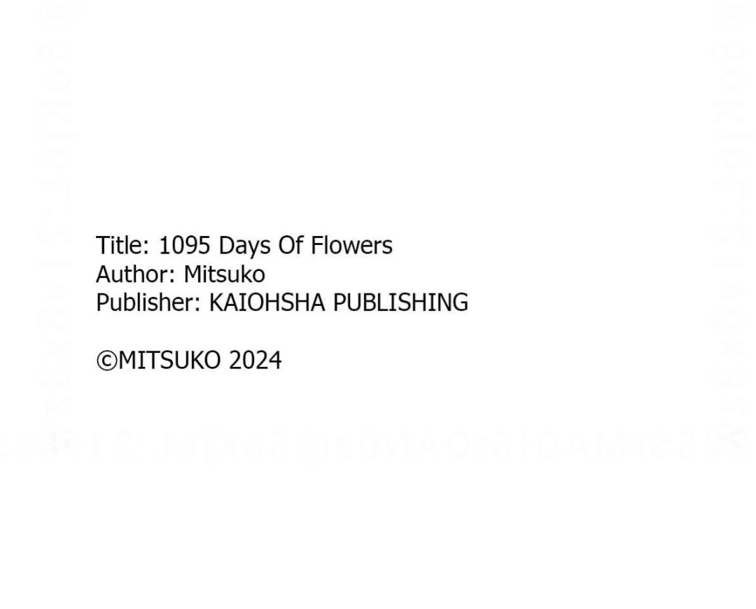 1095 Days of Flowers - Chapter 3