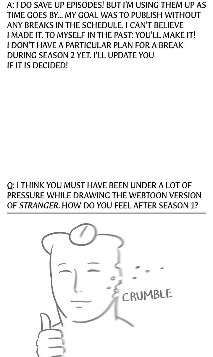 Stranger - Afterword. : Official Translation (S1 Afterword)