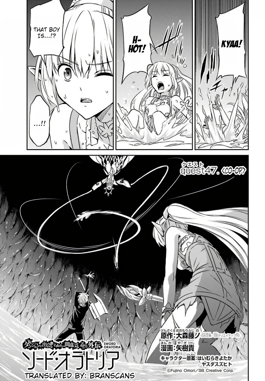 Dungeon Ni Deai O Motomeru No Wa Machigatte Iru Darou Ka Gaiden - Sword Oratoria - Chapter 47: Co-Op