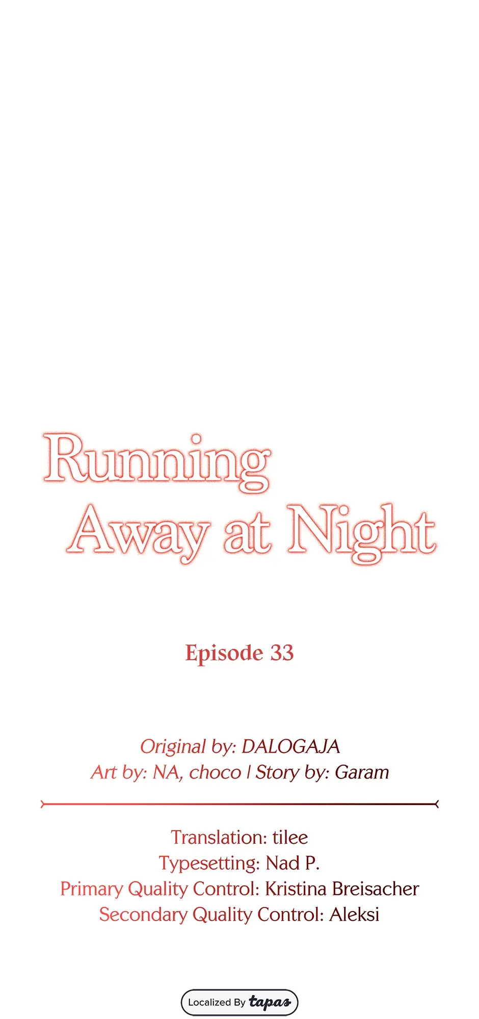 Running Away At Night - Chapter 33