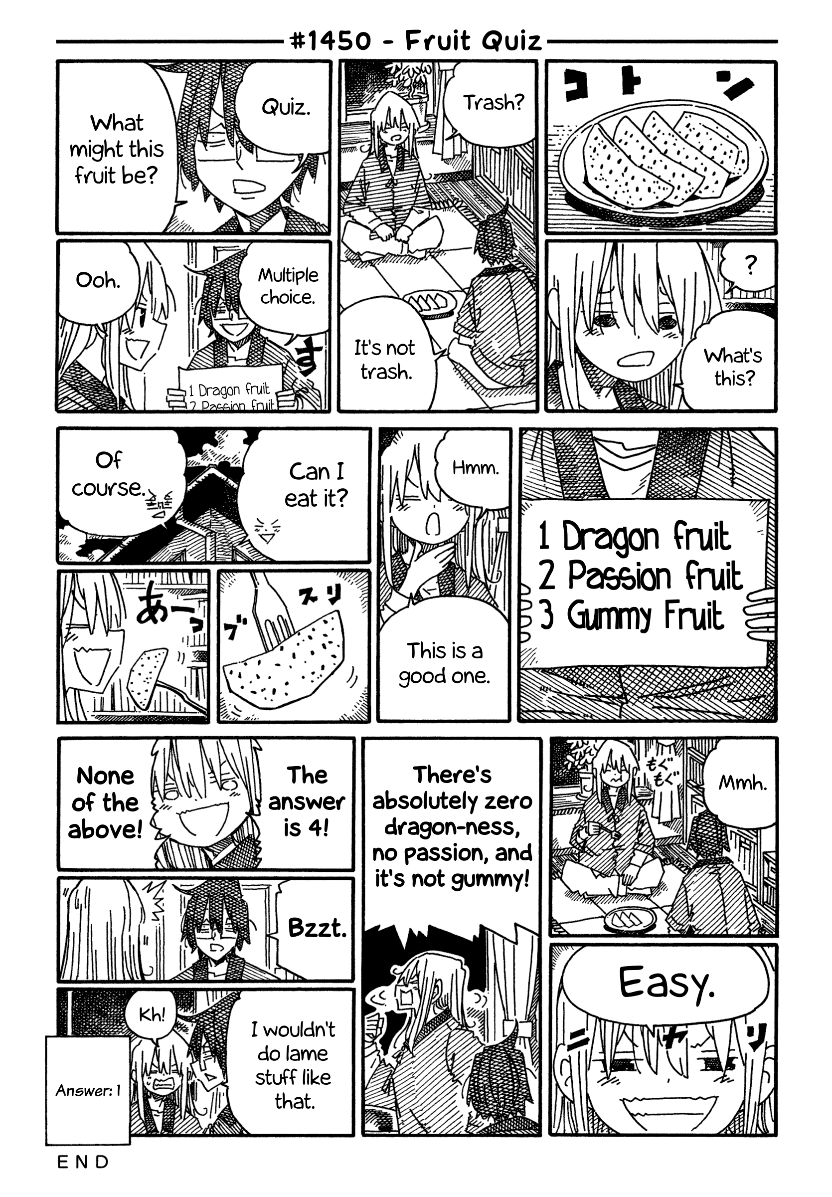 Hatarakanai Futari - Vol.23 Chapter 1450: Fruit Quiz