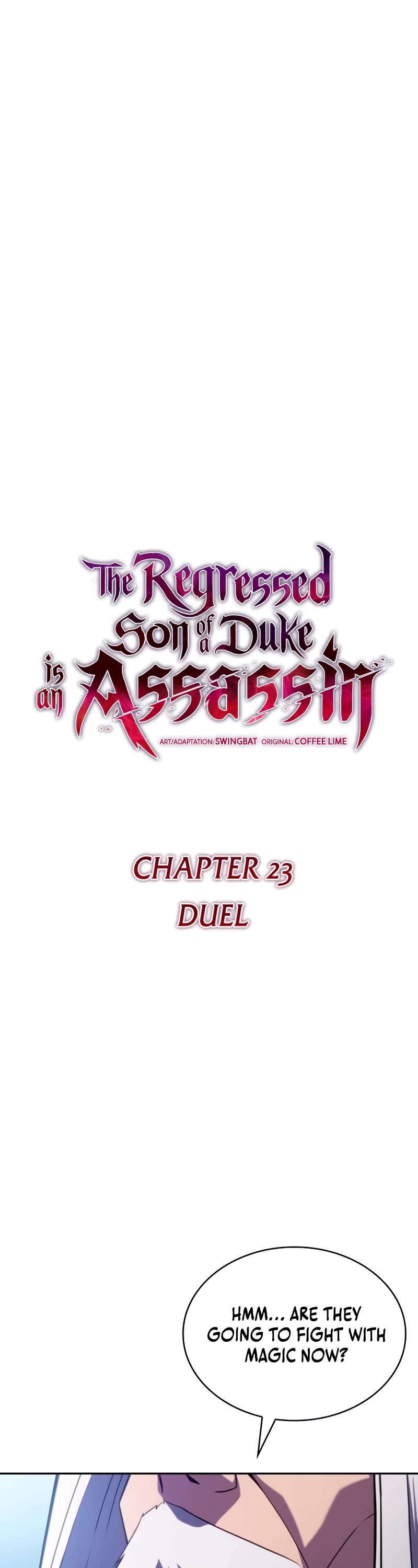 The Reborn Young Lord Is An Assassin - Chapter 23: Duel