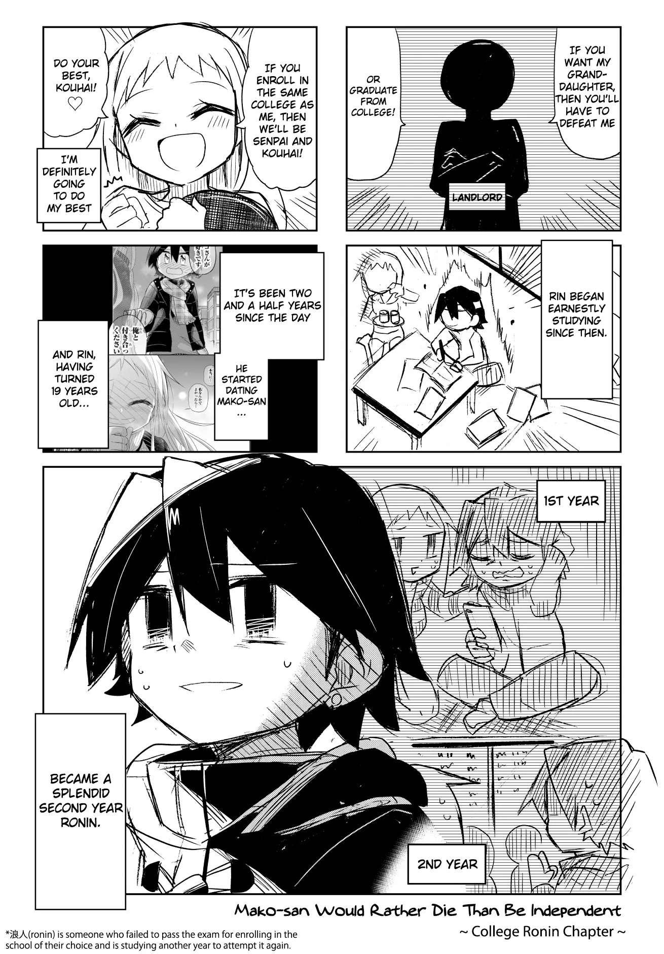 Mako-San Wa Shindemo Jiritsu Shinai - Chapter 109: College Ronin