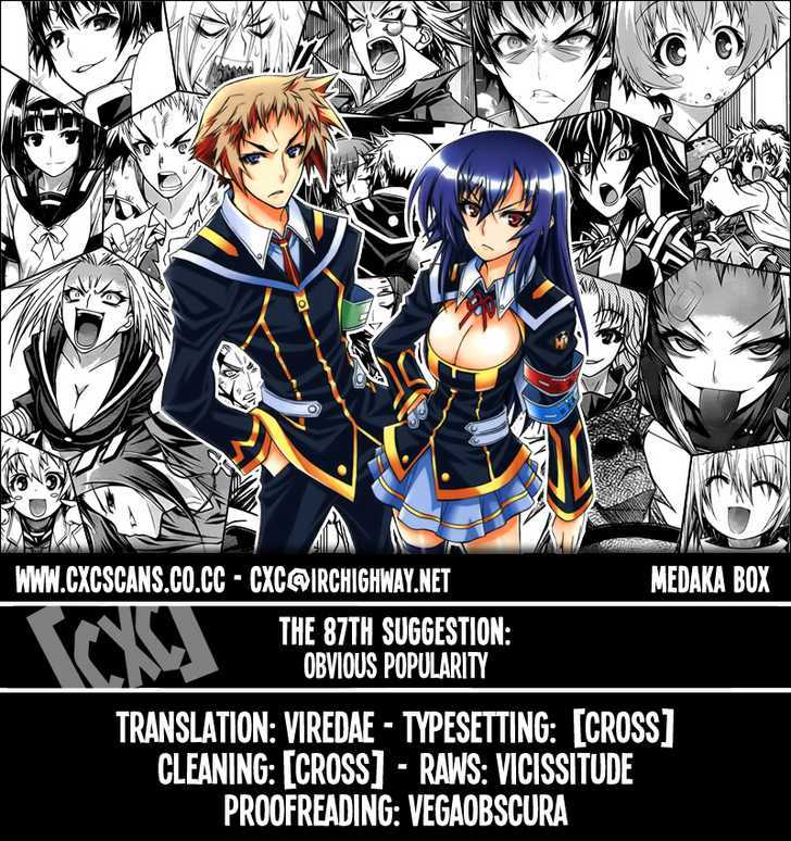 Medaka Box - Vol.10 Chapter 87 : Obvious Popularity