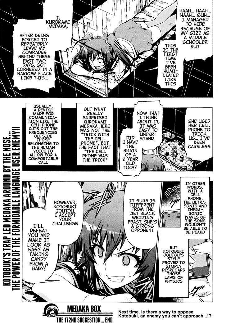 Medaka Box - Vol.20 Chapter 172 : Sleep My Baby, Sleep ?