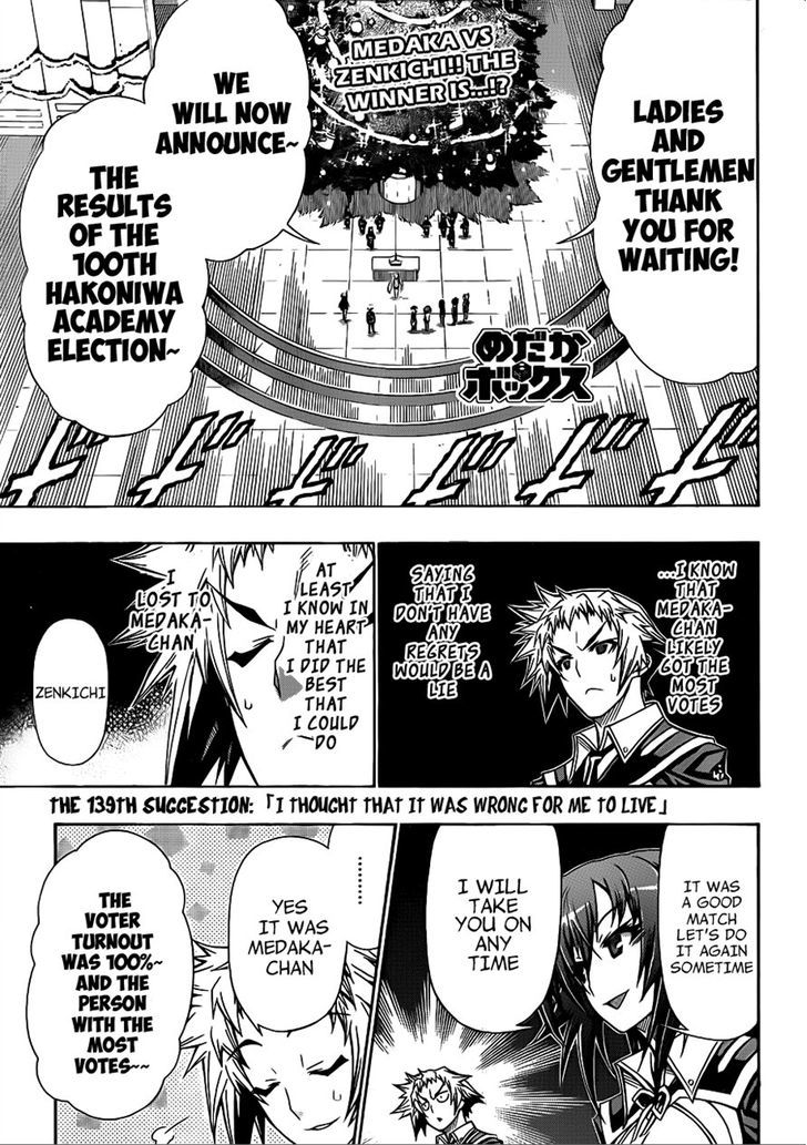 Medaka Box - Vol.16 Chapter 139 : I Thought That It Was Wrong For Me To Live