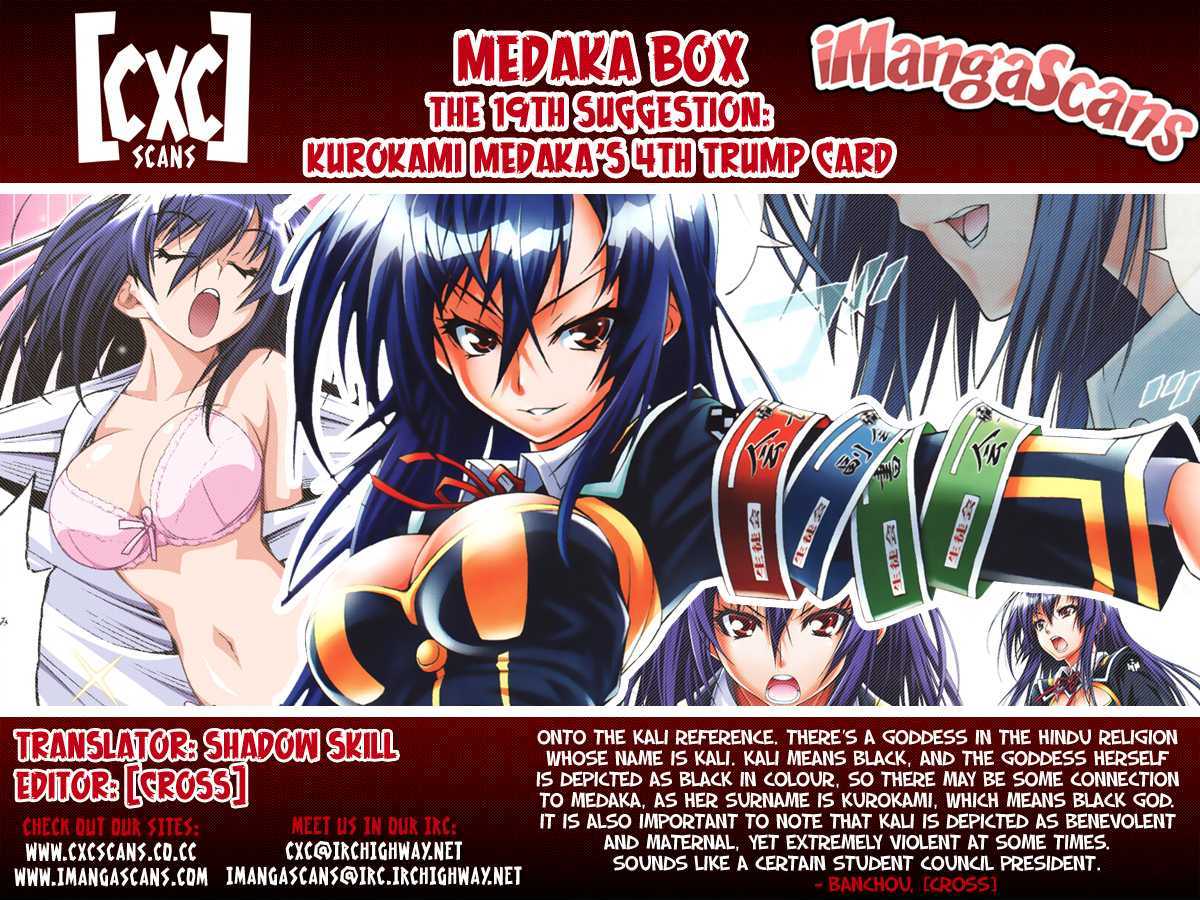 Medaka Box - Vol.3 Chapter 19 : Kurokami Medaka S 4Th Trump Card