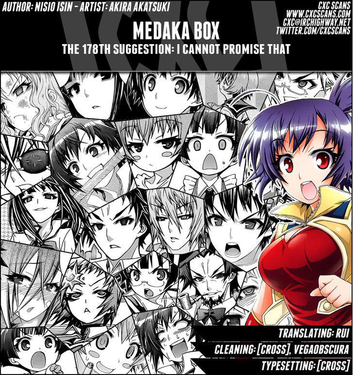 Medaka Box - Vol.21 Chapter 178 : I Cannot Promise That