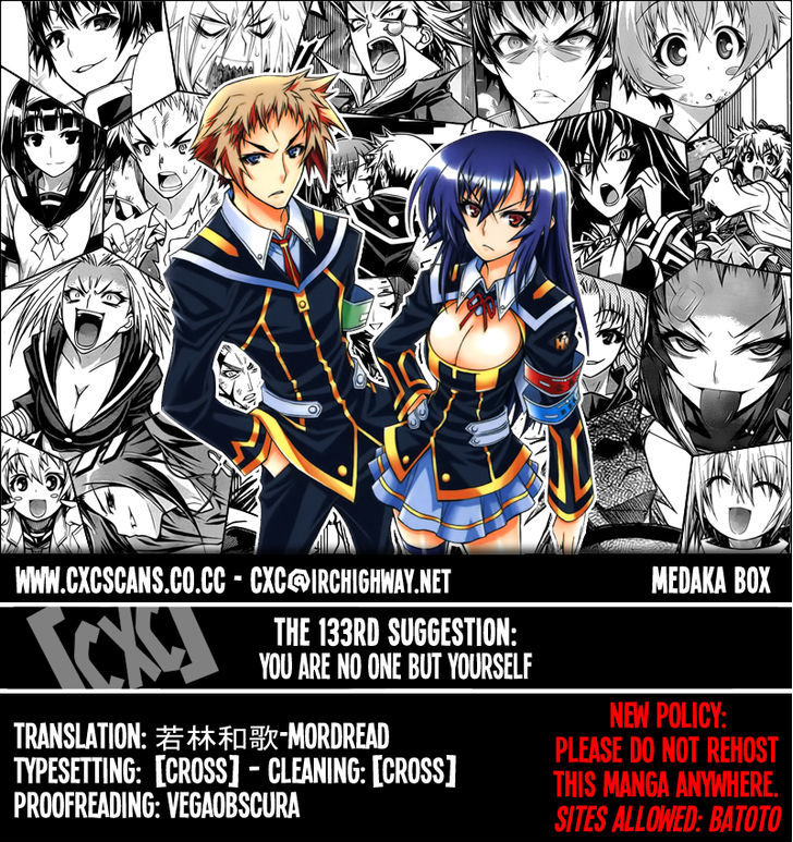 Medaka Box - Vol.16 Chapter 133 : You Are No One But Yourself