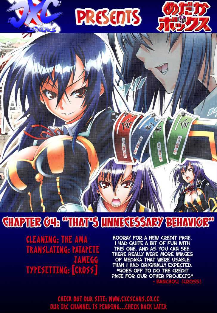 Medaka Box - Vol.1 Chapter 4 : That S Unnecessary Behavior