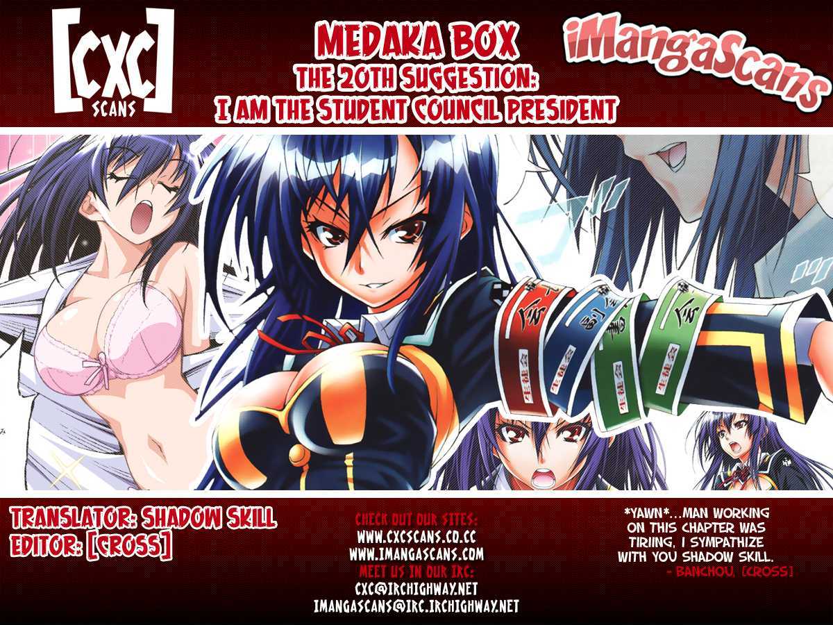 Medaka Box - Vol.3 Chapter 20 : I Am The Student Council President