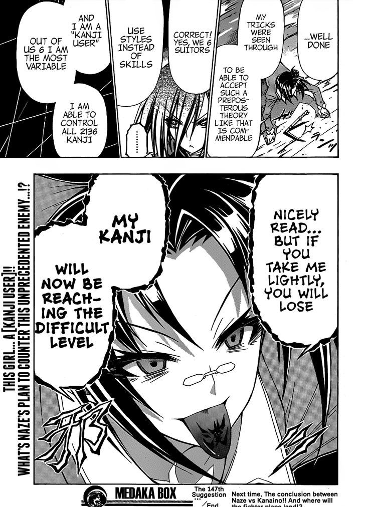 Medaka Box - Vol.17 Chapter 147 : Feel Like Your Luck Is At An All Time Low