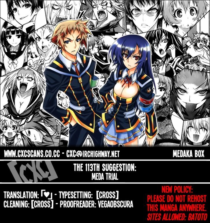 Medaka Box - Vol.13 Chapter 113 : Meda Trial