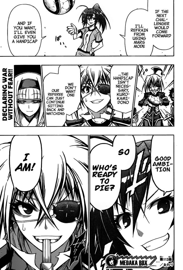 Medaka Box - Vol.13 Chapter 113 : Meda Trial