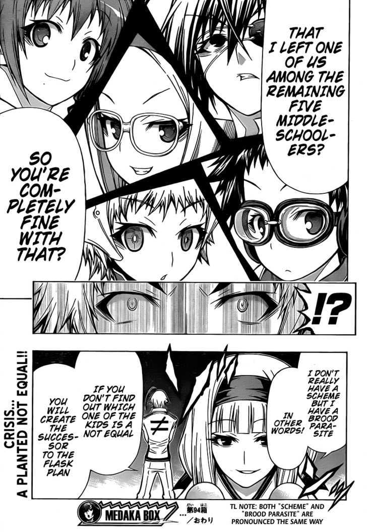 Medaka Box - Vol.11 Chapter 94 : The Making Of Kurokami Medaka S Successor