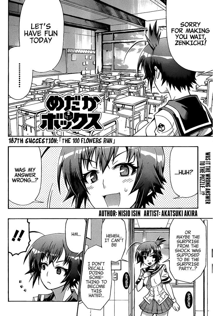 Medaka Box - Vol.22 Chapter 187 : The 100 Flowers Run