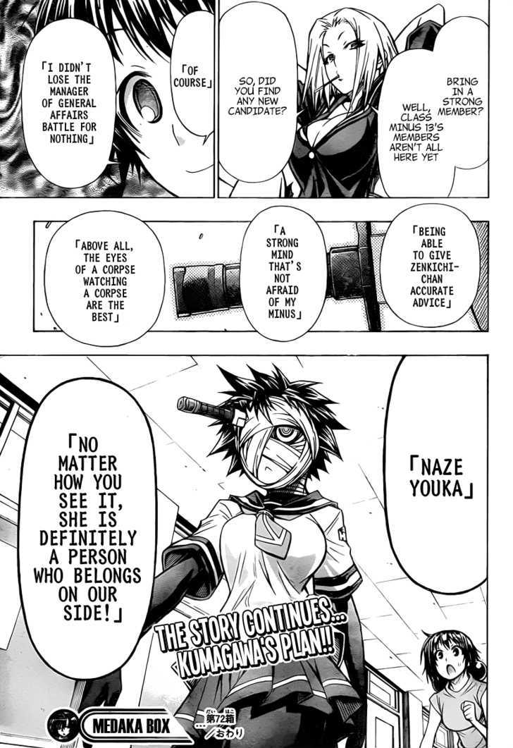 Medaka Box - Vol.9 Chapter 72 : Even If Everybody Forgot Me