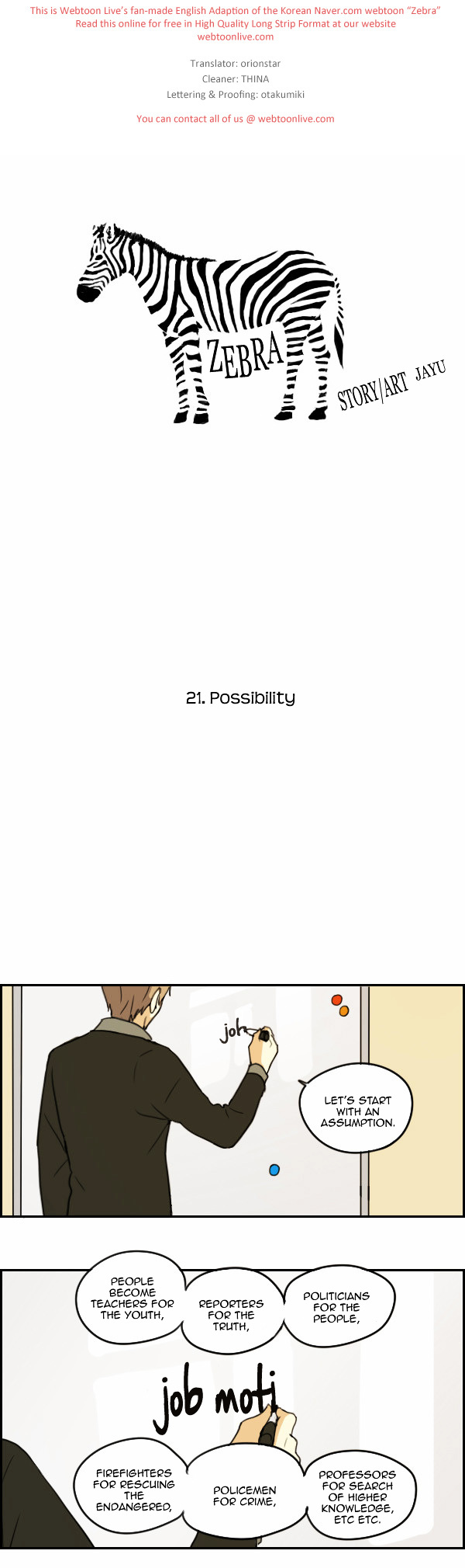 Zebra - Chapter 21 : Possibility