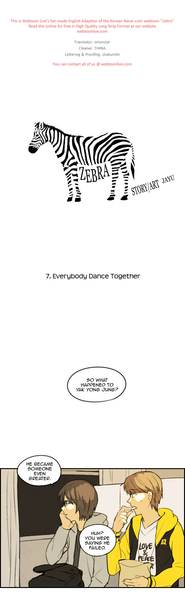 Zebra - Chapter 7 : Everybody Dance Together